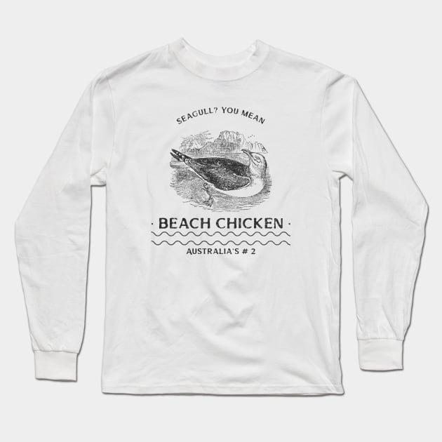 Beach Chicken Long Sleeve T-Shirt by nightDwight